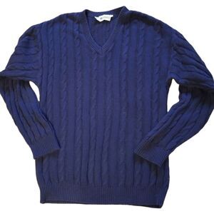 Megalos Tall Vintage Sweater Chunky Blue XL